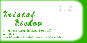 kristof miskov business card